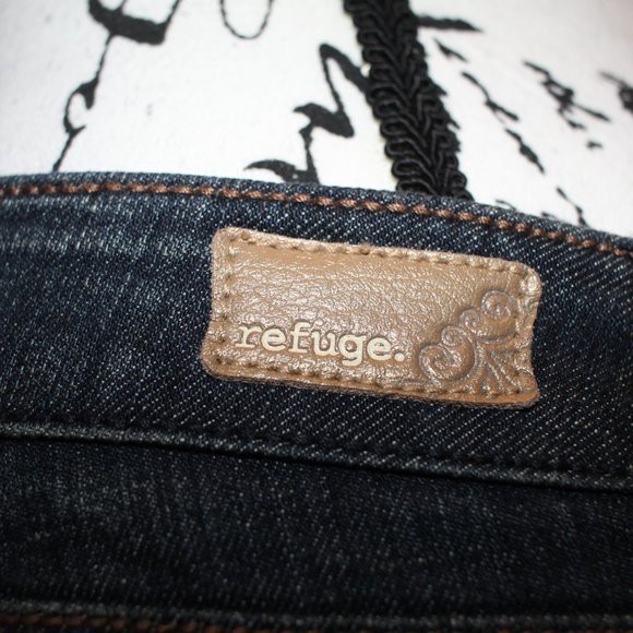 Refuge Ultra Low Rise Skinny  Boot Cut Denim Long Inseam Size 13 NWT - Picture 9 of 15